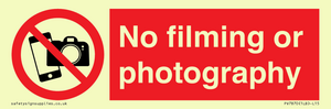No filming or photography